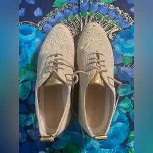 Cole Haan Brazilian Sand sparkling Oxford flats 6.5
